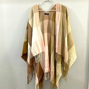 Fleece poncho wrap